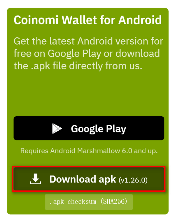 Coinomi Android 下载页